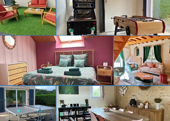 Grande Maison , Jardin,flipper,babyfoot, Ping Pong, Proche Golf, Port En Bessin, Bayeux Et Plages Du Débarquement, Adaptée Enfants Hébergement de vacances *